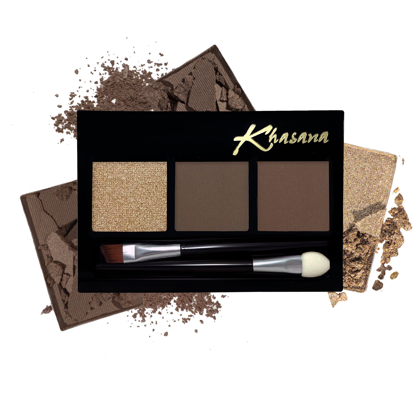 Brow definer with contour: A versatile powder for shaping and highlighting brows, providing precision and definition for a polished look. Dark Tone