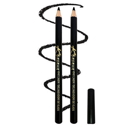 Khasana Eyeliner Pencil Set with a creamy formula and waterproof design for flawless, long-lasting eye definition. Black