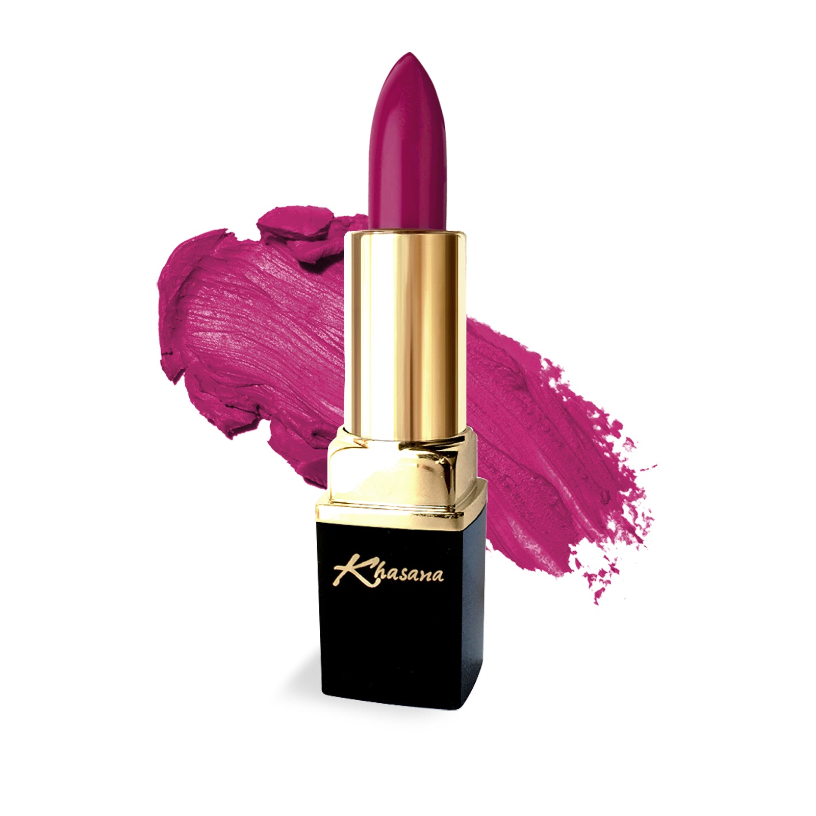 "Experience creamy luxury with Khasana's Best Lipstick, offering a blend of elegance and hydration." Matte Color# 155