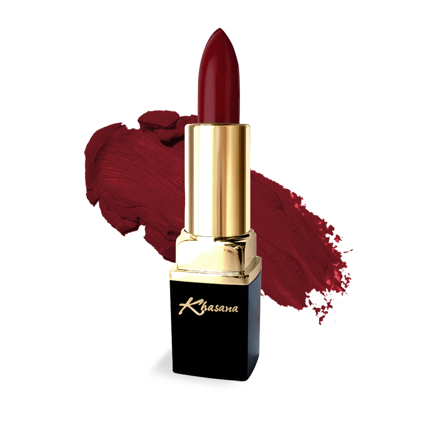 "Experience creamy luxury with Khasana's Best Lipstick, offering a blend of elegance and hydration." Matte Color# 205