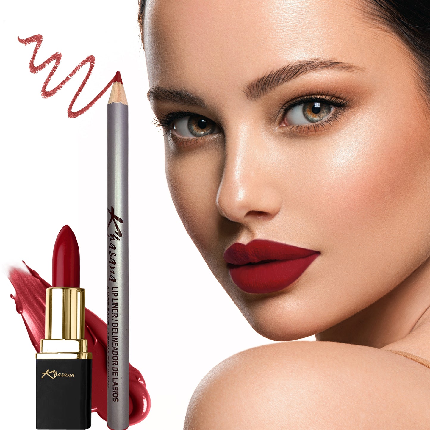 "Enhance your beauty effortlessly with Khasana's lipstick and lip liner set, featuring flawless matte and glossy finishes for a stunning look." Here I Go Again