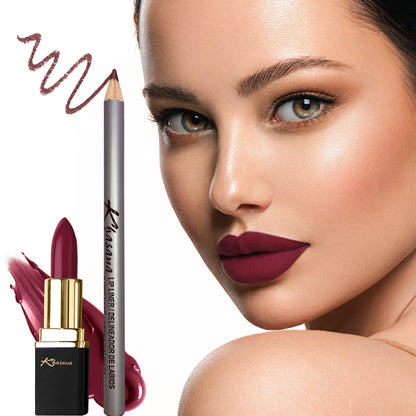 "Enhance your beauty effortlessly with Khasana's lipstick and lip liner set, featuring flawless matte and glossy finishes for a stunning look." Take my Breath Away