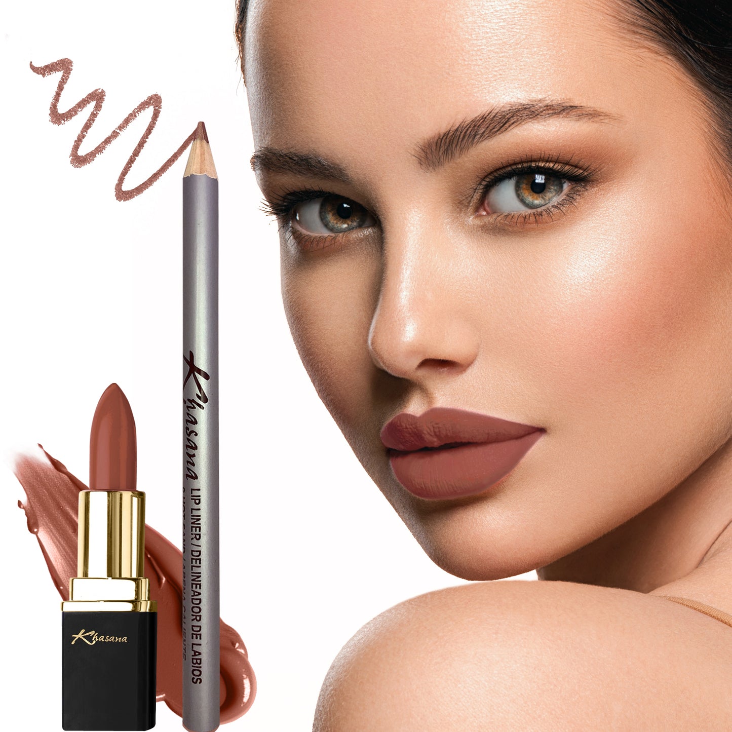 "Enhance your beauty effortlessly with Khasana's lipstick and lip liner set, featuring flawless matte and glossy finishes for a stunning look." Time After Time