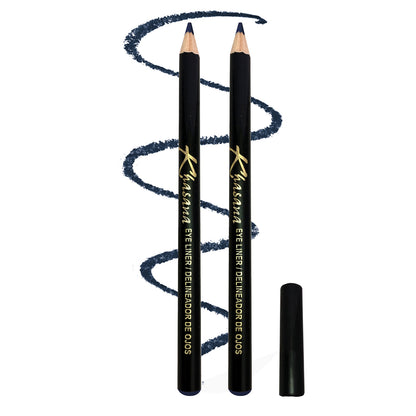 Khasana Eyeliner Pencil Set with a creamy formula and waterproof design for flawless, long-lasting eye definition. Navy Blue