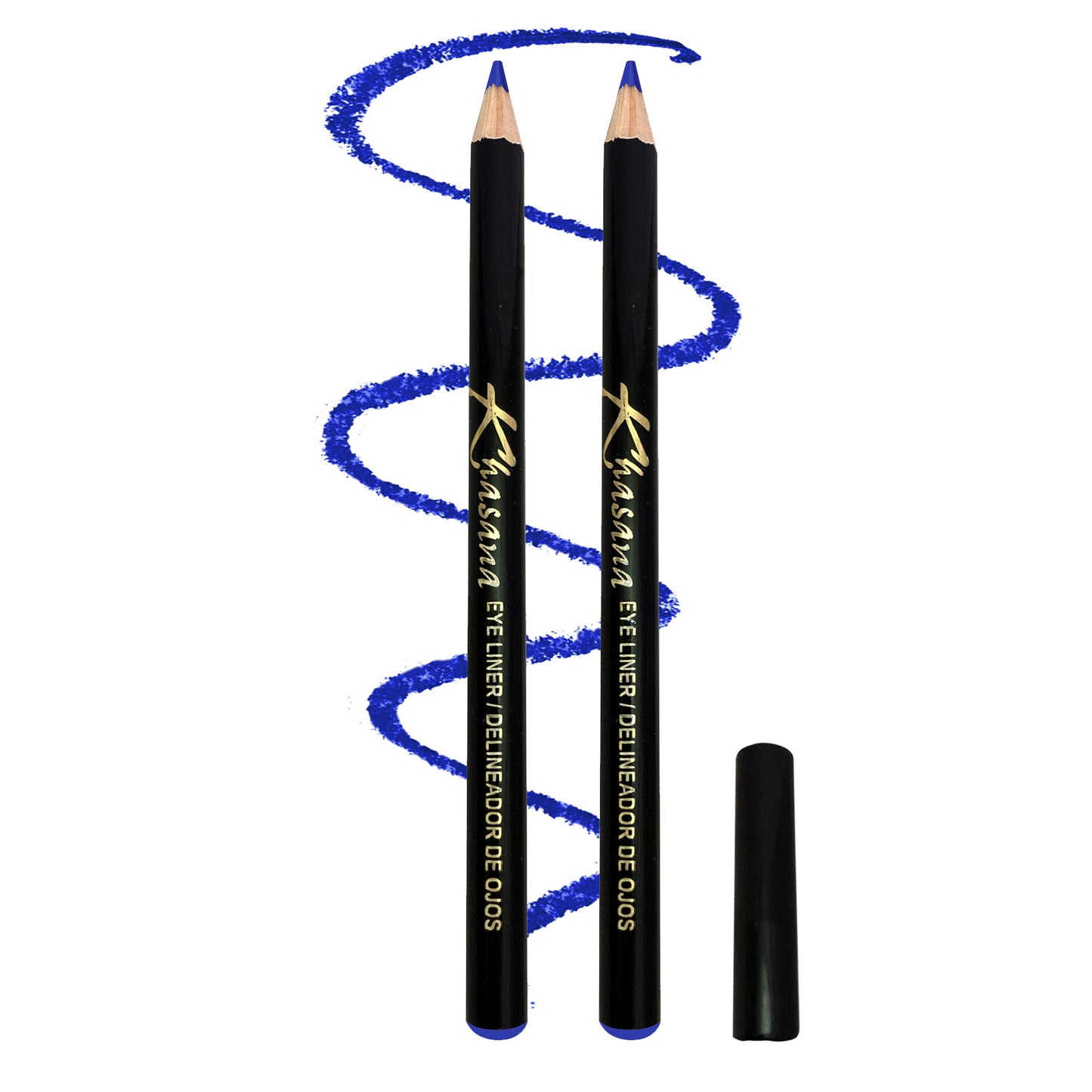 Khasana Eyeliner Pencil Set with a creamy formula and waterproof design for flawless, long-lasting eye definition. Royal Blue