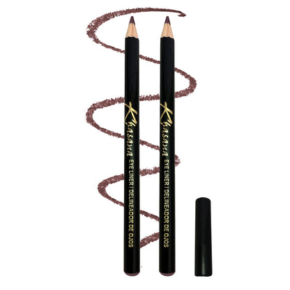 Khasana Eyeliner Pencil Set with a creamy formula and waterproof design for flawless, long-lasting eye definition. Plum