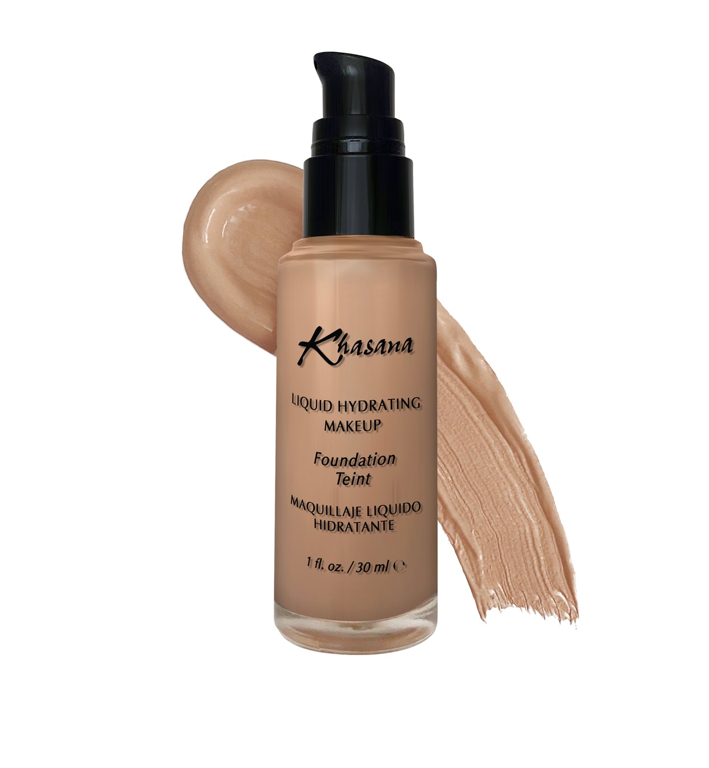 "Experience Khasana's Liquid Foundation for a flawless matte finish - the ultimate choice for radiant, long-lasting wear." Color# 10 Caffe Latte