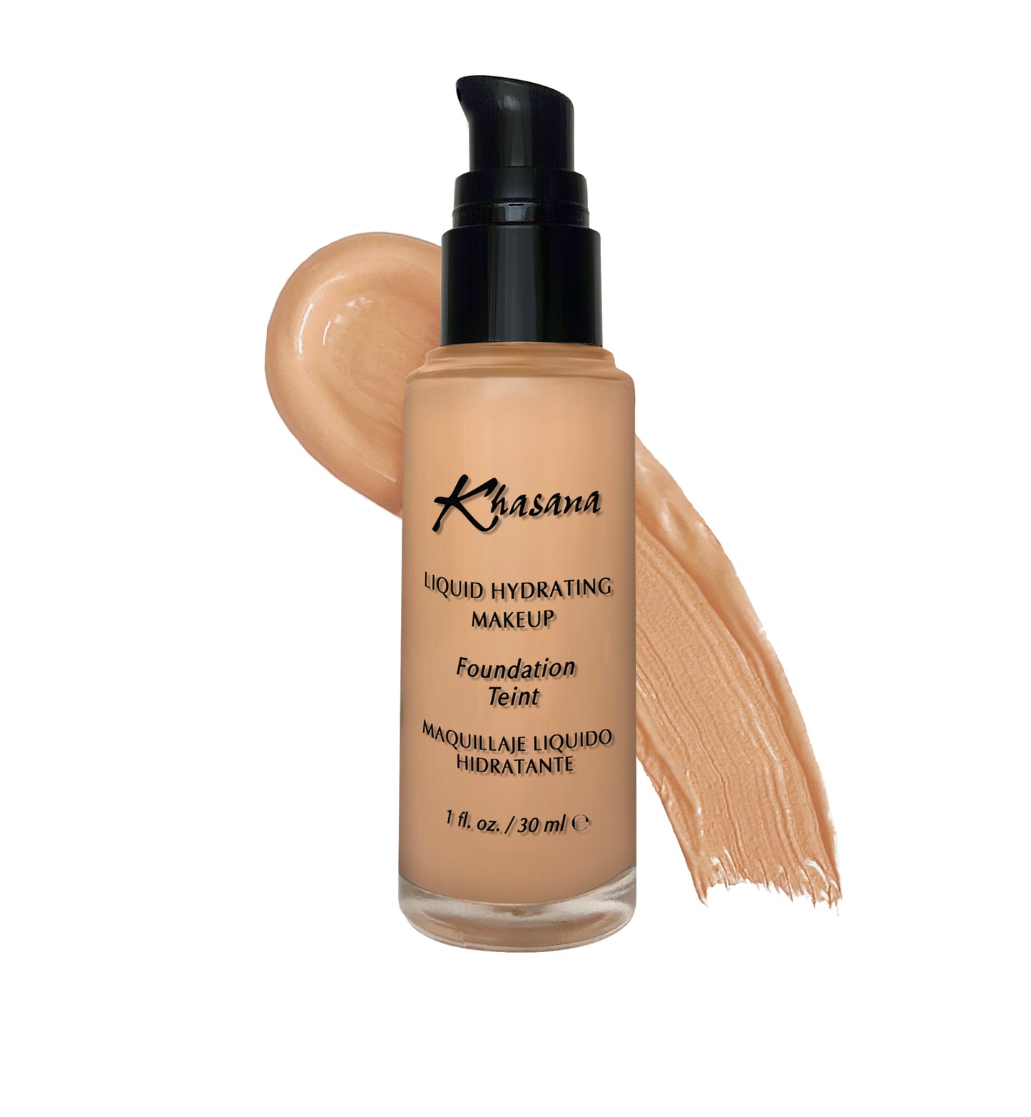 "Experience Khasana's Liquid Foundation for a flawless matte finish - the ultimate choice for radiant, long-lasting wear." Color# 14 Deep  Beige