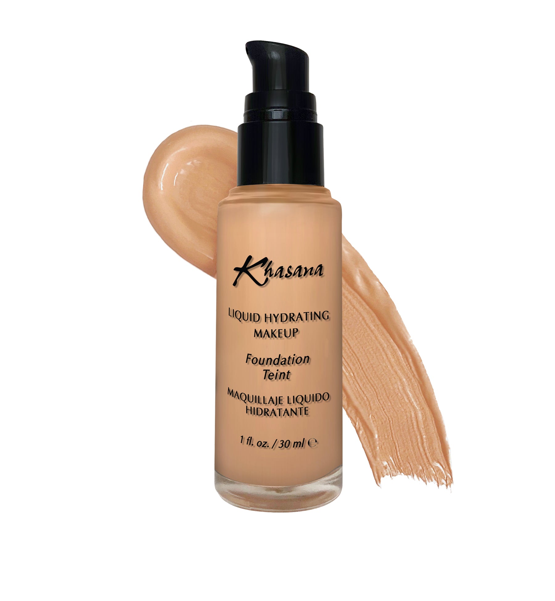 "Experience Khasana's Liquid Foundation for a flawless matte finish - the ultimate choice for radiant, long-lasting wear." Color# 14 Deep  Beige