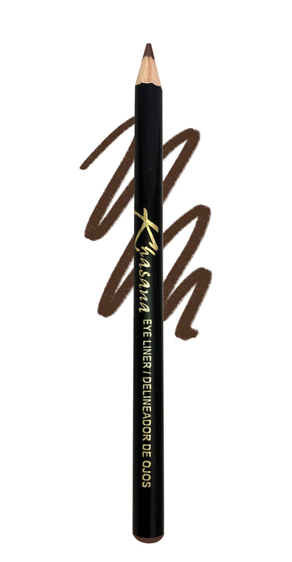 "Khasana's Eyeliner: Achieve the perfect cat eye look with our best eyeliner pencil." Color#  16 Dark Brown