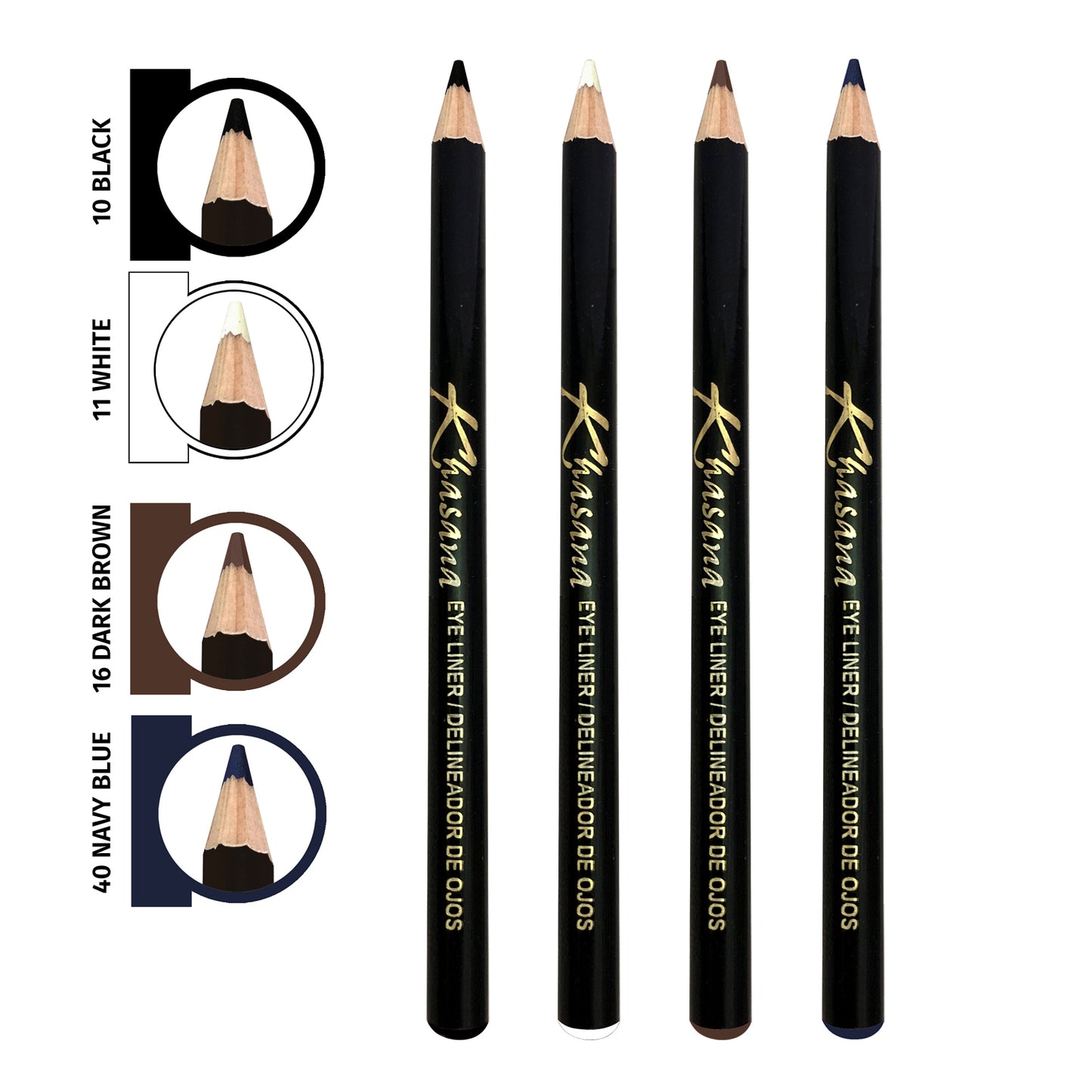 "Khasana's Eyeliner: Achieve the perfect cat eye look with our best eyeliner pencil." Mykonos 