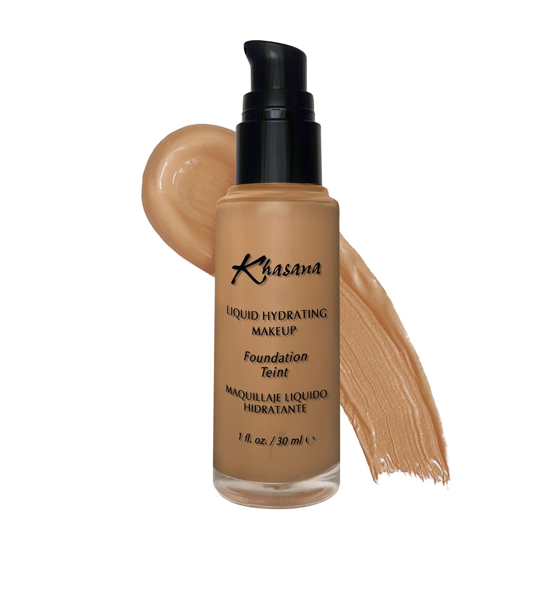 "Experience Khasana's Liquid Foundation for a flawless matte finish - the ultimate choice for radiant, long-lasting wear." Color# 15 Golden Tan