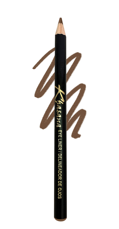 "Khasana's Eyeliner: Achieve the perfect cat eye look with our best eyeliner pencil." Color#  14 Light Brown