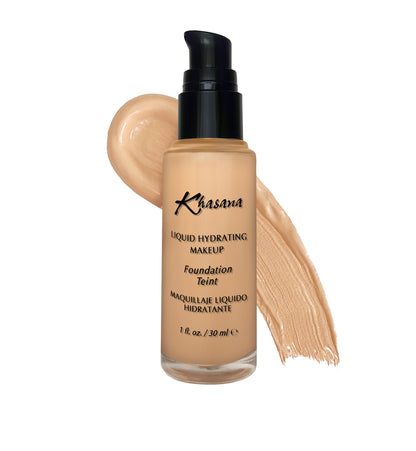 "Experience Khasana's Liquid Foundation for a flawless matte finish - the ultimate choice for radiant, long-lasting wear." Color# 12 Natural Beige