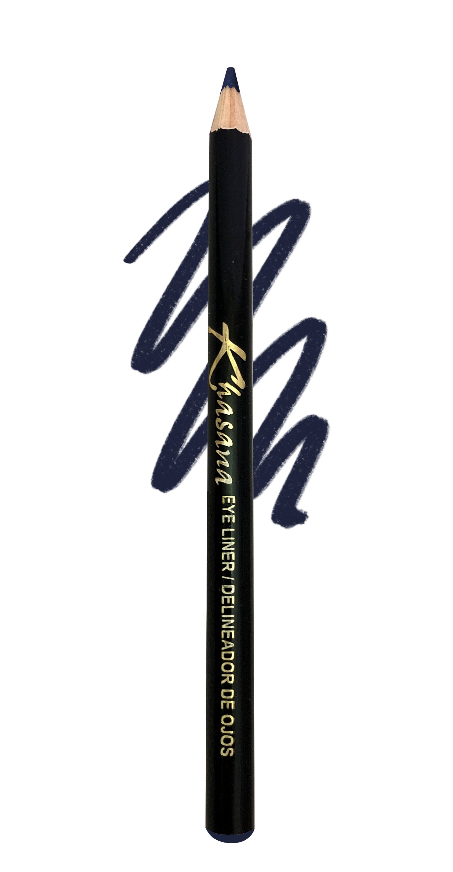 "Khasana's Eyeliner: Achieve the perfect cat eye look with our best eyeliner pencil." Color#  40 Navy Blue