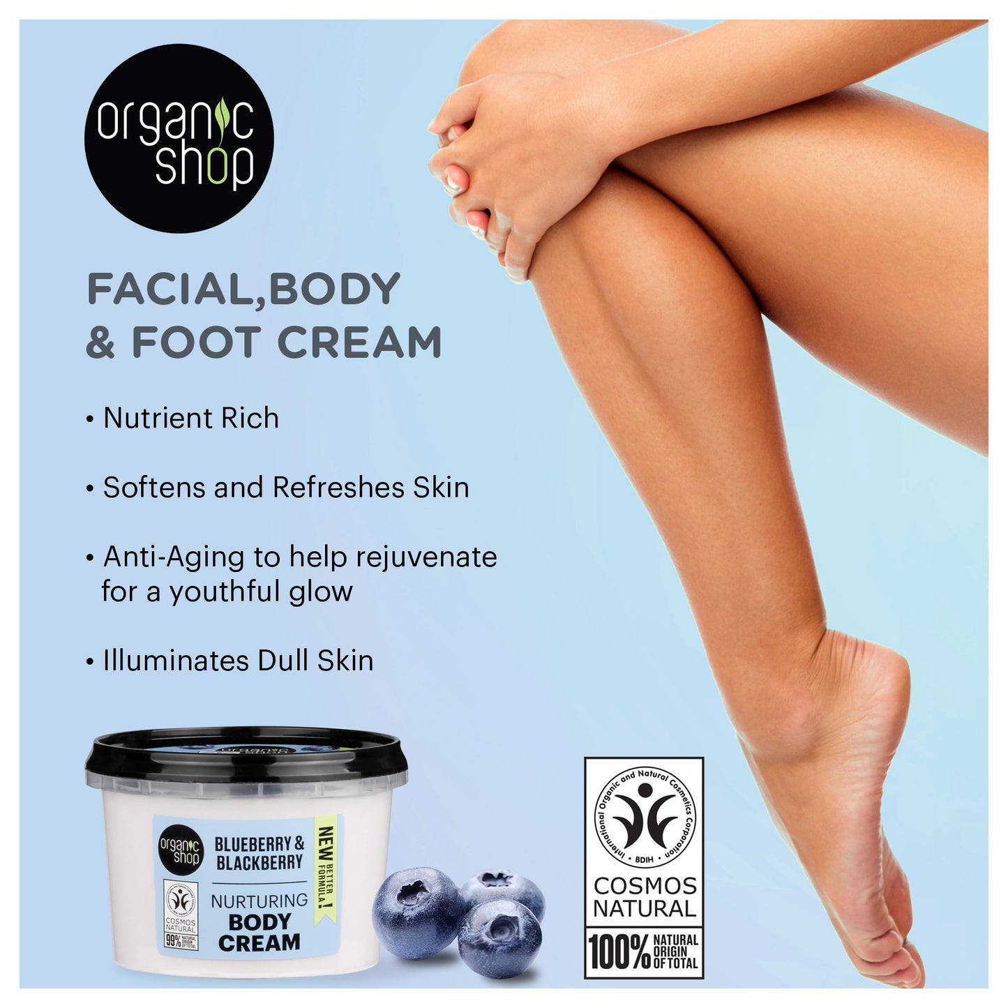 Organic Shop Blueberry & Blackberry Nurturing Body Cream