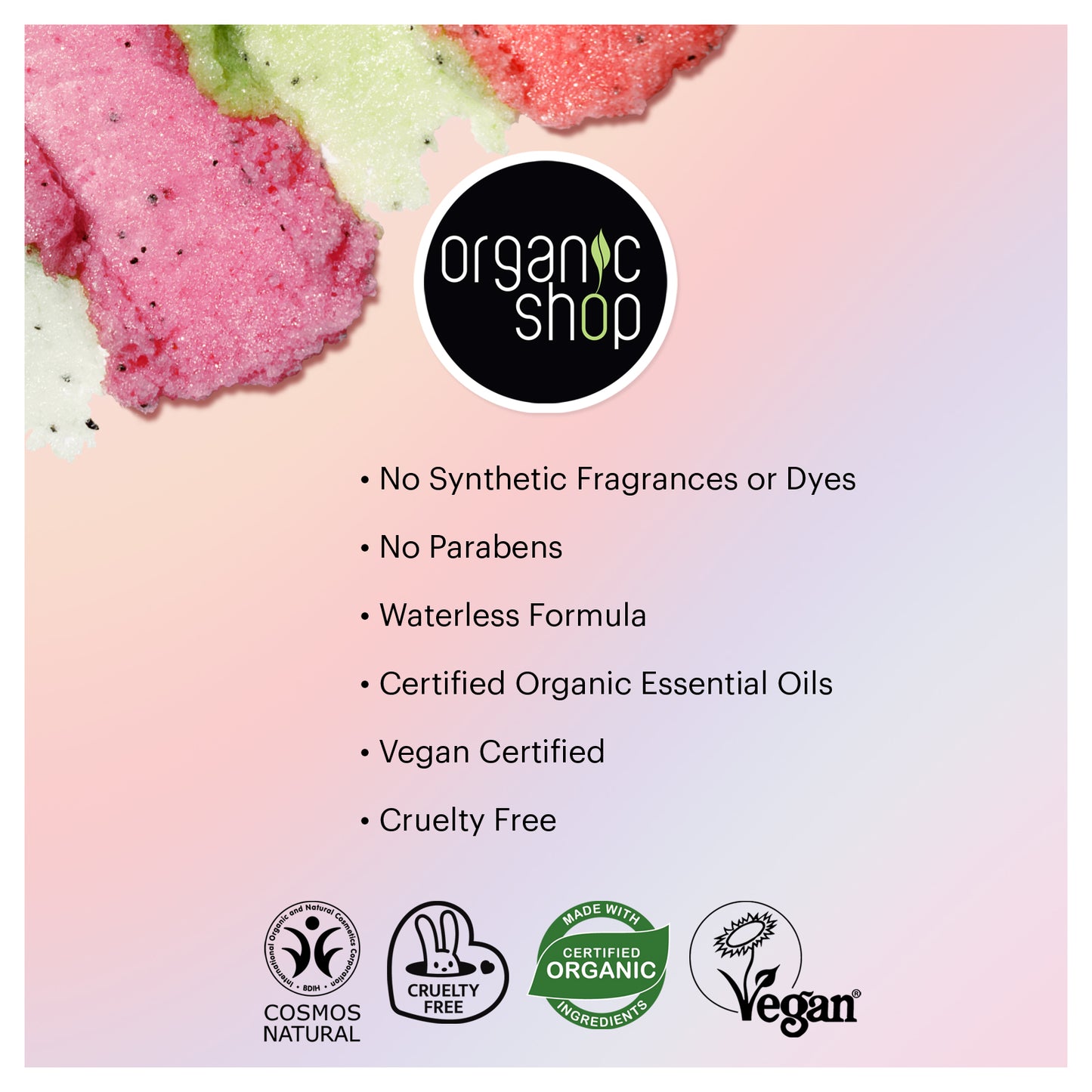 Organic Shop Watermelon & Peach Body Scrub