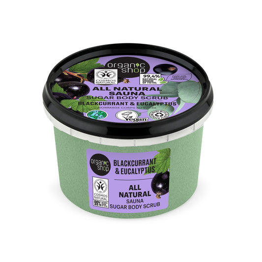 Organic Shop Eucalyptus & Blackcurrant, Sugar Softening & Exfoliating Body Scrub