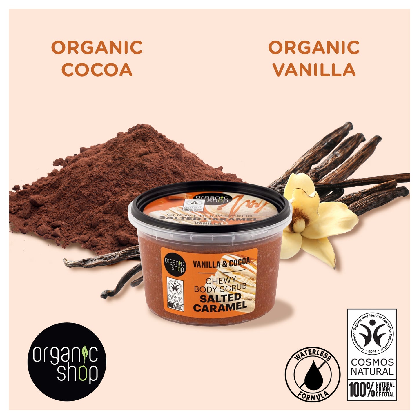 Organic Shop Vanilla & Chocolate Body Scrub