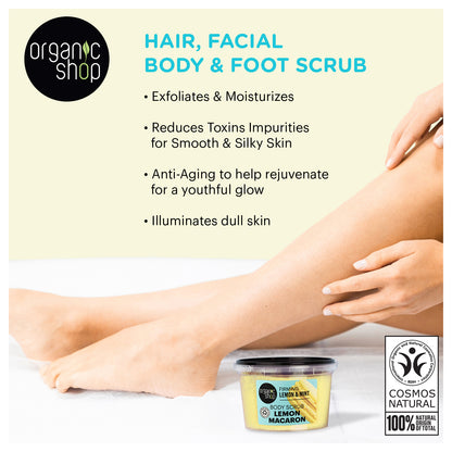 Organic Shop Lemon & Mint, Firming & Exfoliating Body Scrub