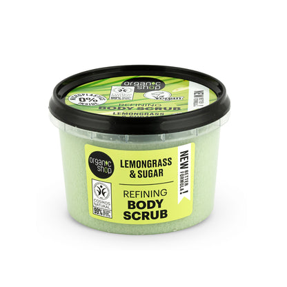 Organic Shop Lemongrass & Sugar, Refining & Exfoliating Body Scrub