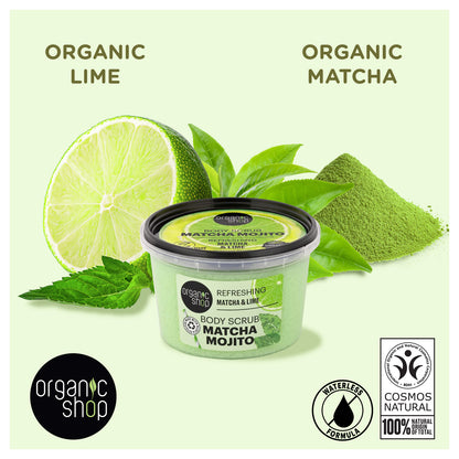 Organic Shop Matcha & Lime Body Scrub. Pack of 2