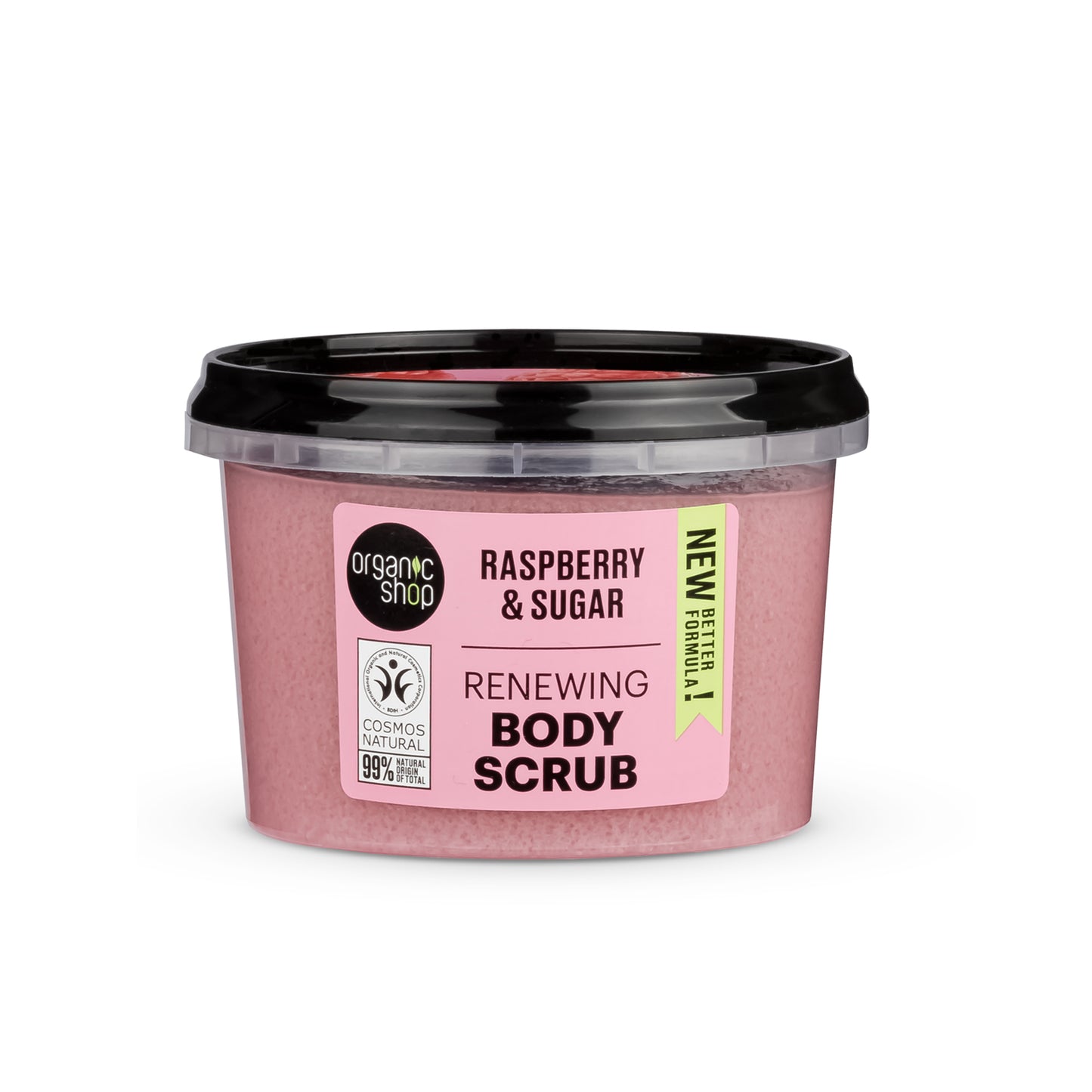 Organic Shop Raspberry & Sugar Body Scrub. Pack of 2