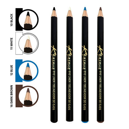 "Khasana's Eyeliner: Achieve the perfect cat eye look with our best eyeliner pencil." Santorini