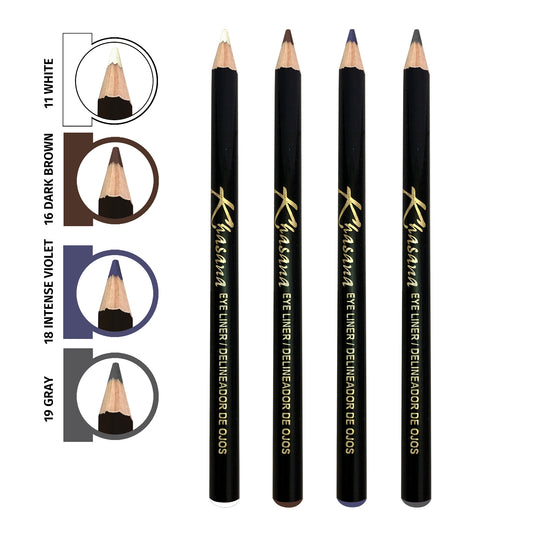 "Khasana's Eyeliner: Achieve the perfect cat eye look with our best eyeliner pencil." Capri