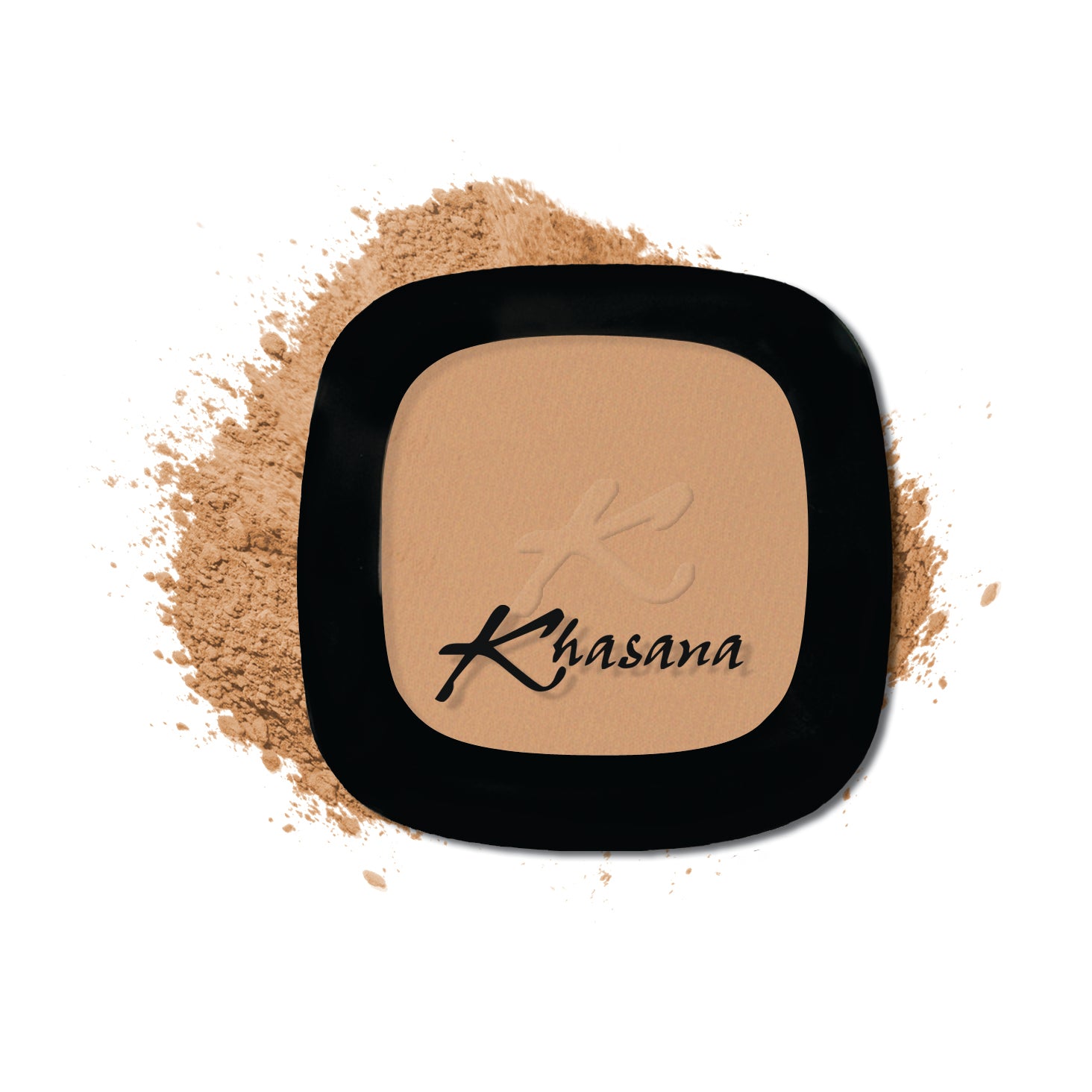 "Khasana's Pressed Powder: Experience the best powder foundation for flawless skin." Color# 06 Sand