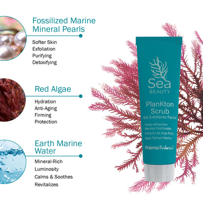 "Organic Sea SCRUB with ocean extracts"