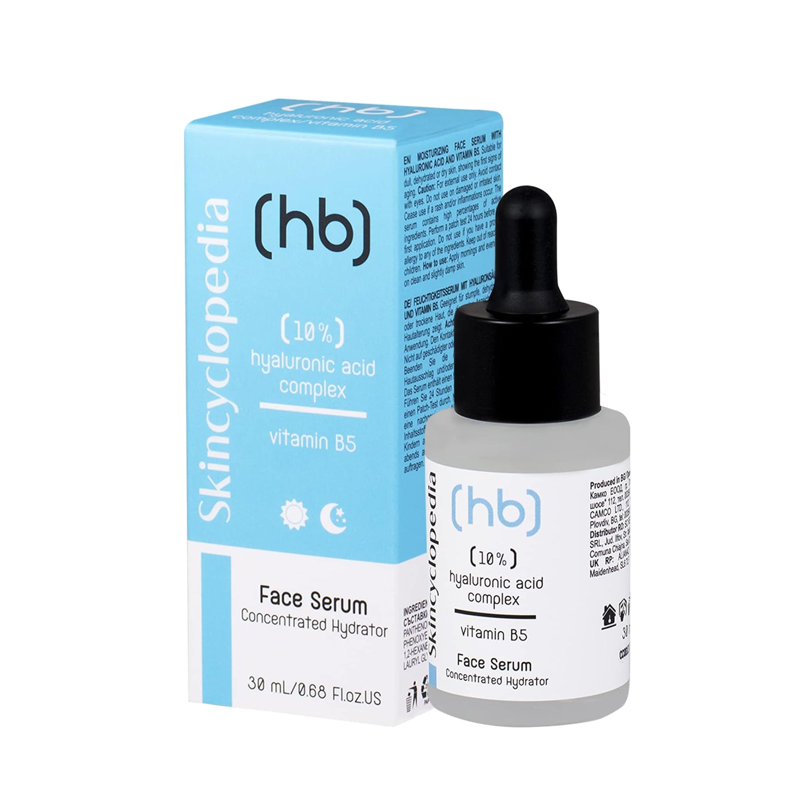 "Hyaluronic acid serum bottle"