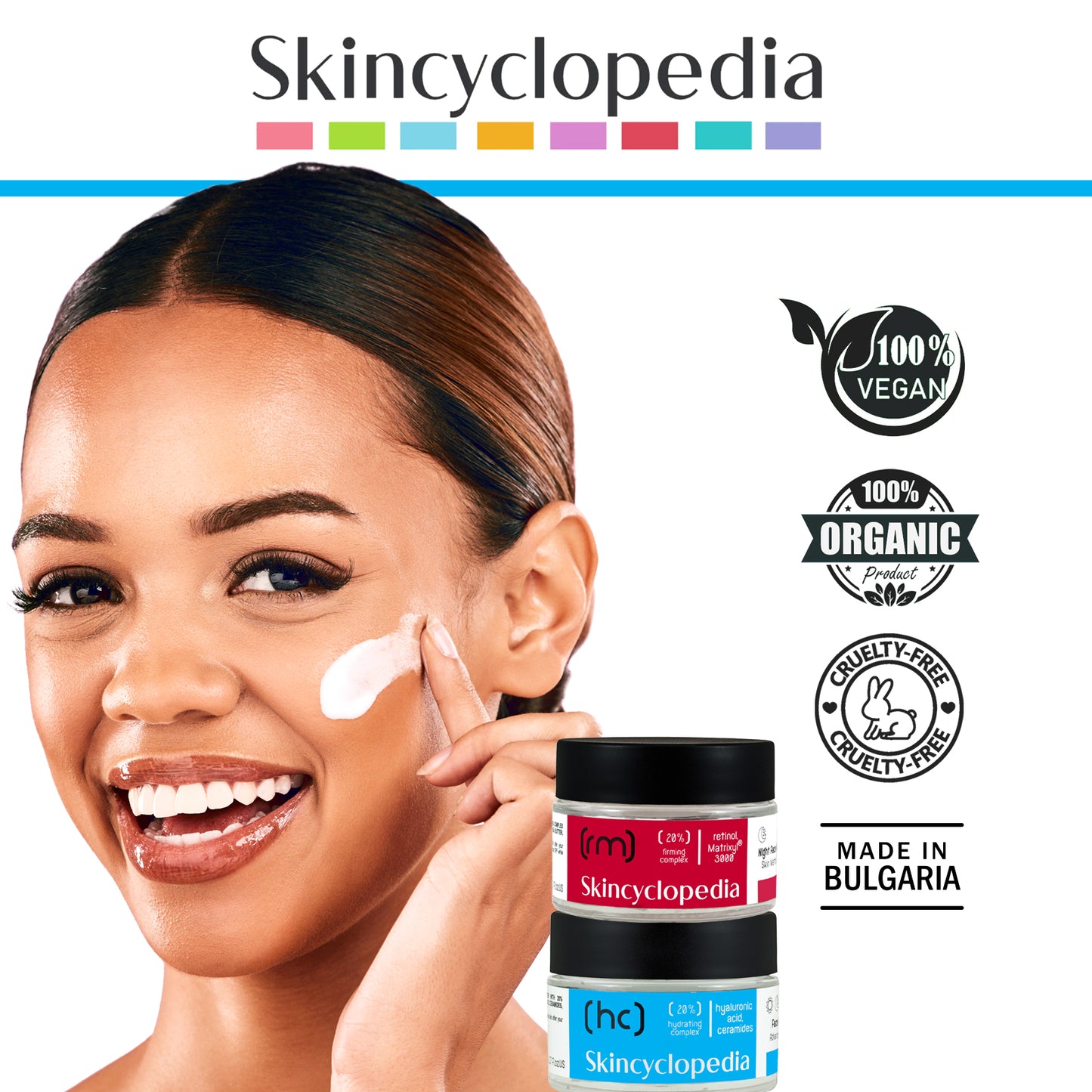 Skincyclopedia Face Moisturizer. Hyaluronic Acid + Ceramides + Hydrating Complex 20%