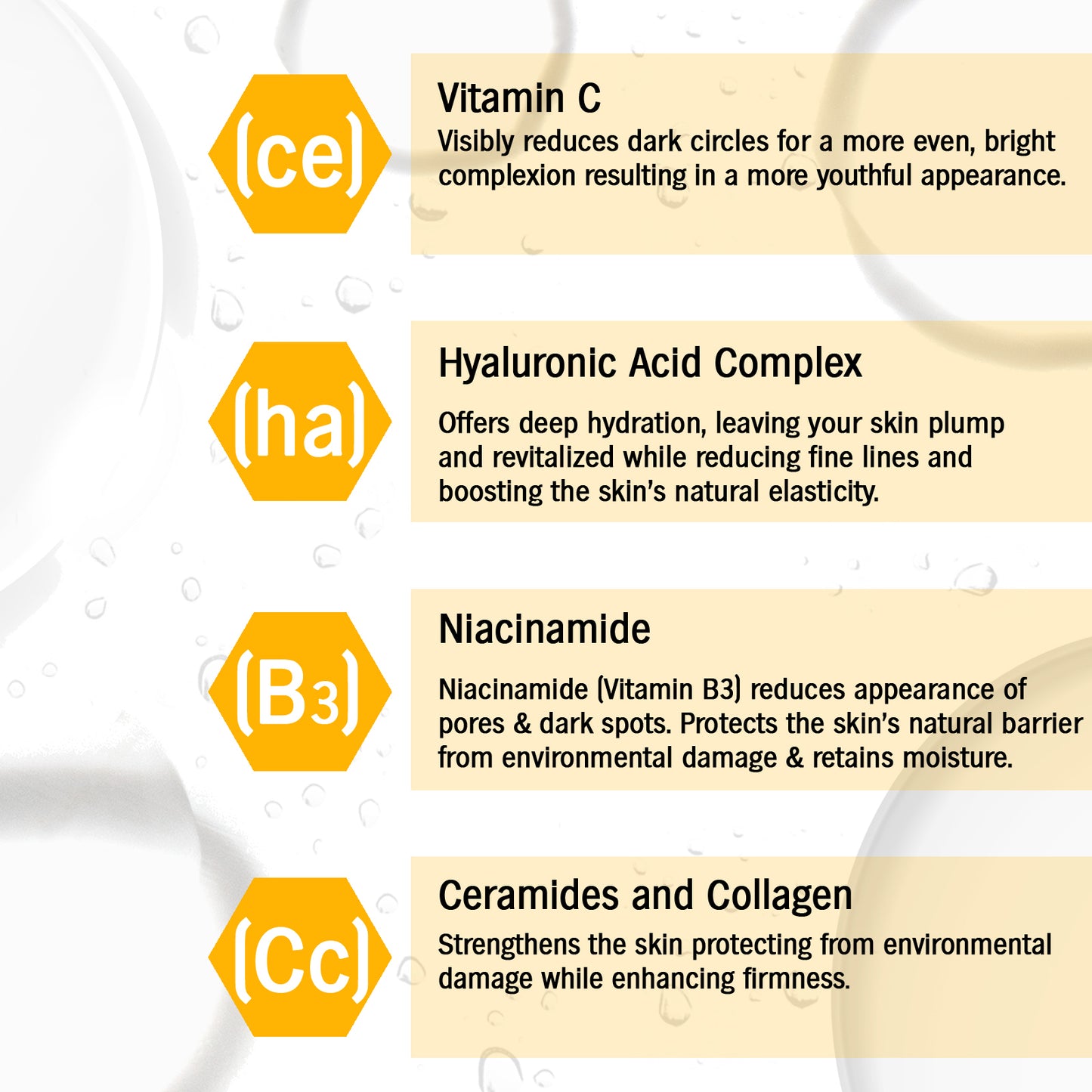 Hydrogel Under Eye Patches - Vitamin C. 3Pack