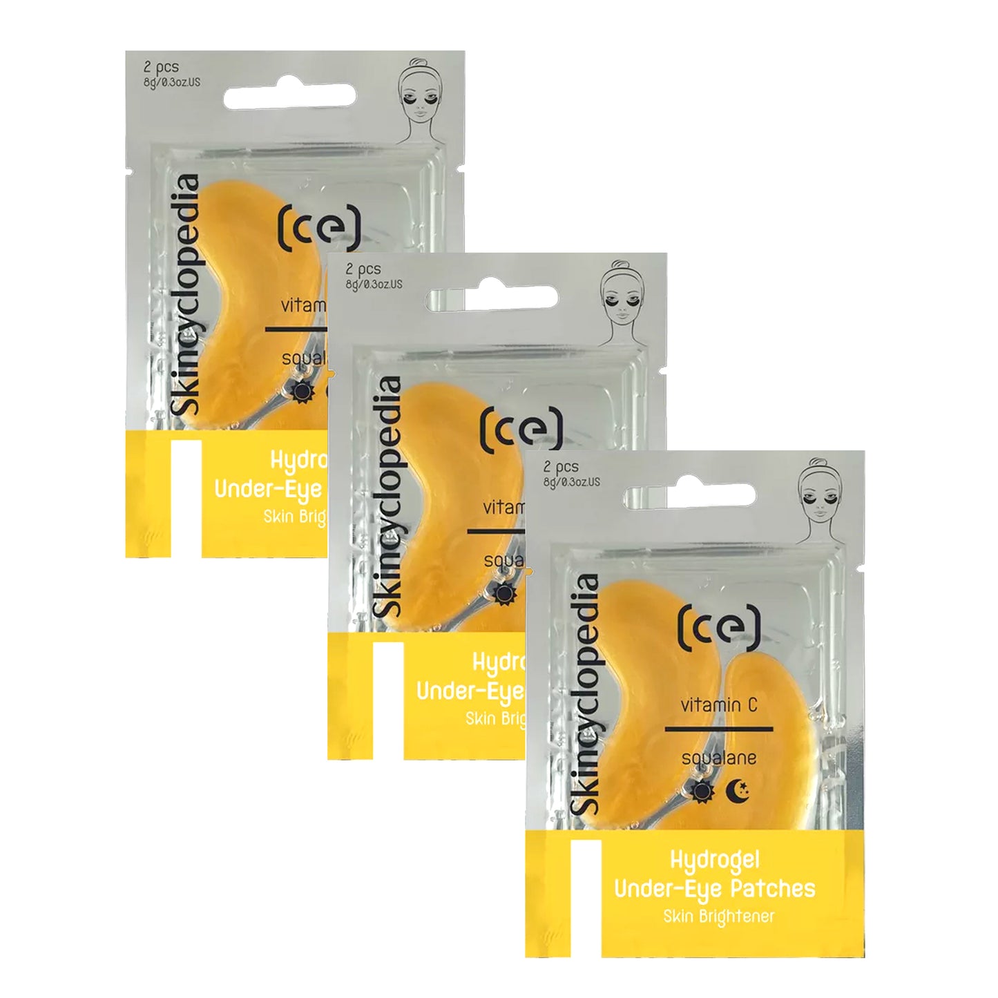 Hydrogel Under Eye Patches - Vitamin C. 3Pack