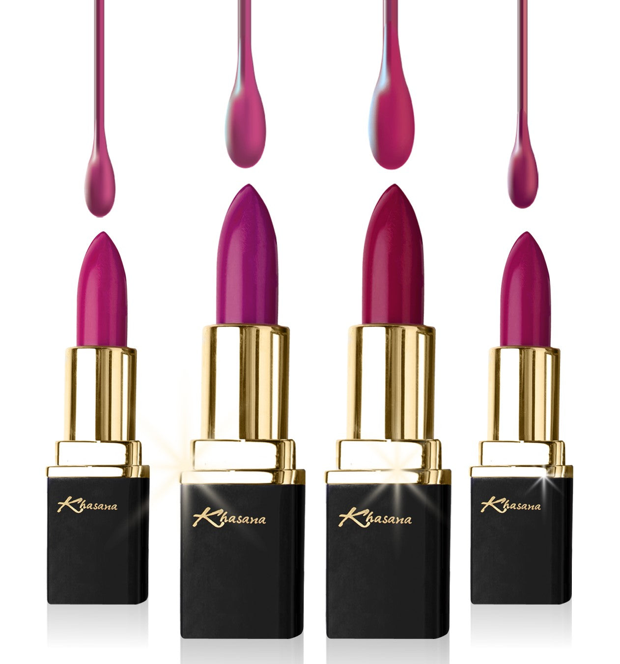 "Experience creamy luxury with Khasana's Best Lipstick, offering a blend of elegance and hydration." Berry Collection