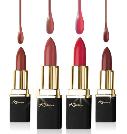 "Experience creamy luxury with Khasana's Best Lipstick, offering a blend of elegance and hydration." Coral Collection