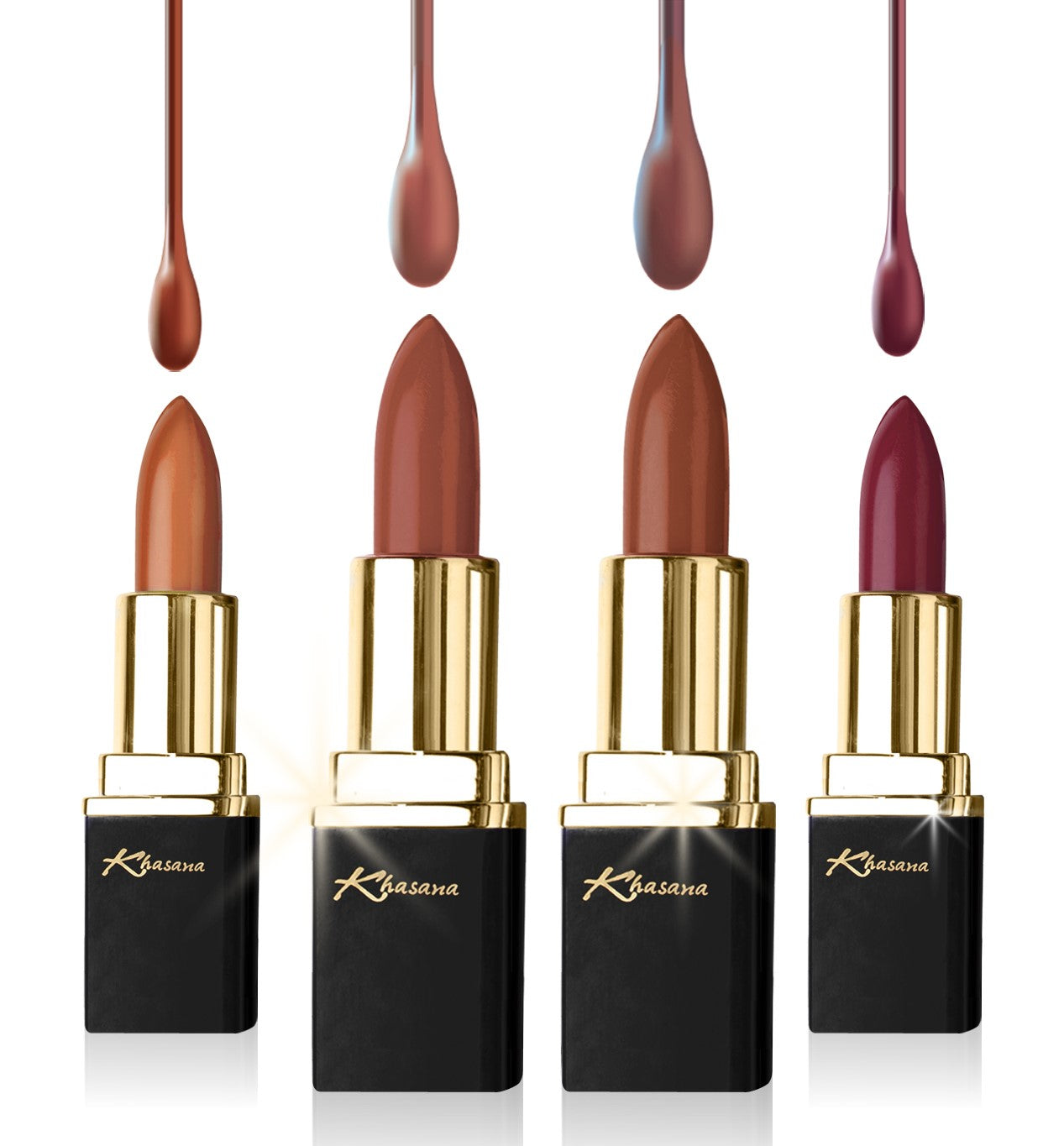 "Experience creamy luxury with Khasana's Best Lipstick, offering a blend of elegance and hydration." Terra