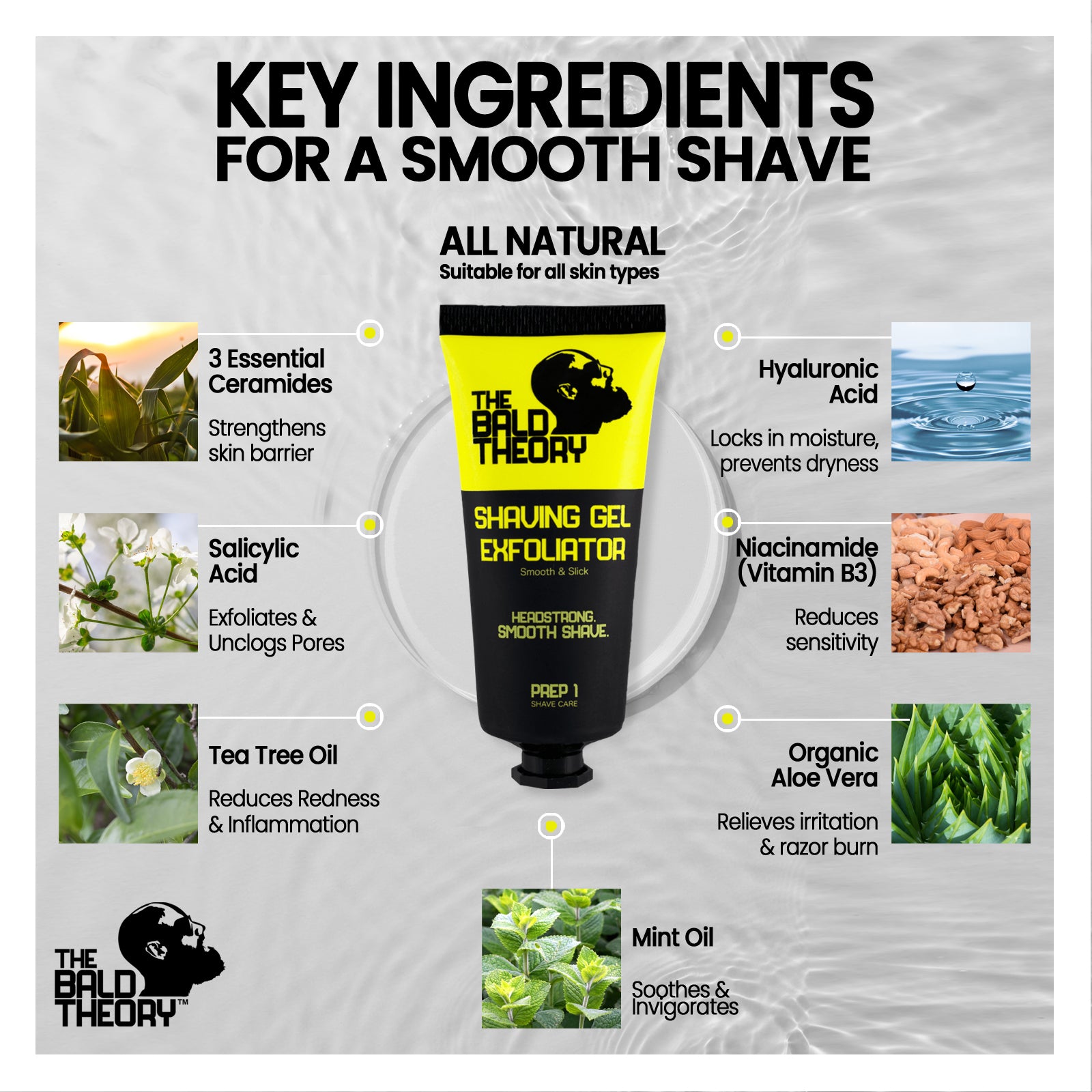 The Bald Theory Shaving Gel Exfoliator Ingredients