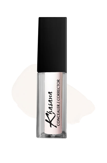 "Khasana Best Under Eye Concealer: A high-quality liquid concealer makeup designed to provide flawless coverage and correct under eye imperfections." White